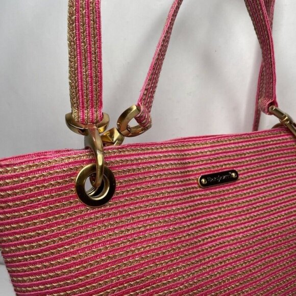 NWT Eric Javits Squishee Clip Tote Pink - Picture 5 of 8